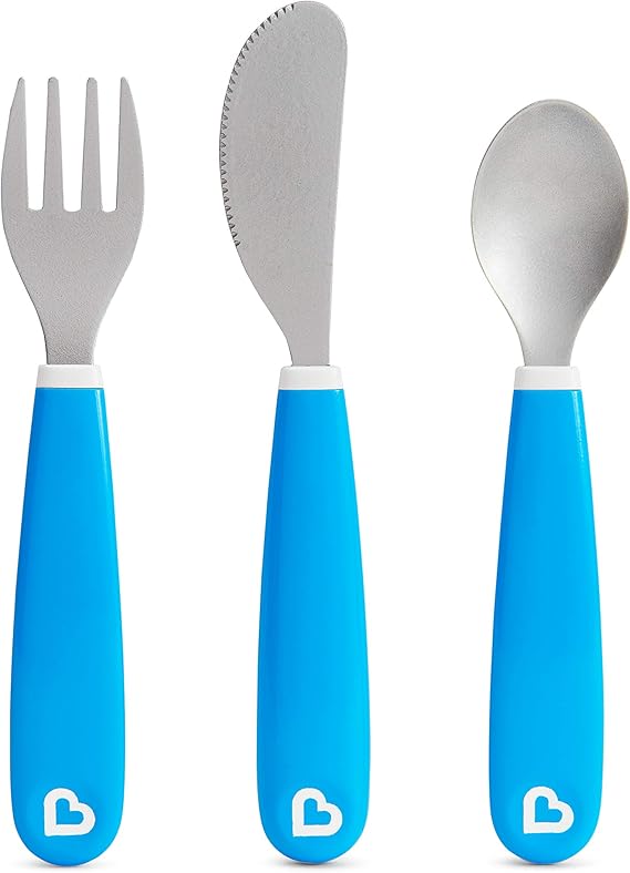 Munchkin Splash Toddler Cutlery Set (Fork, Knife & Spoon), Blue Amazon.co.uk Baby