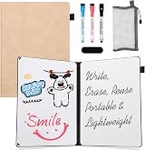 AGM Dry Erase Mini Whiteboard A4 Pink with 3 Pens Eraser Mesh Bag