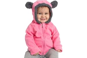 CUDDLE CLUB Kids Fleece Sweatshirt Jacket - Baby Boy & Girl Sweater Outerwear Coat Toddler Full Zip Hoodie for Children