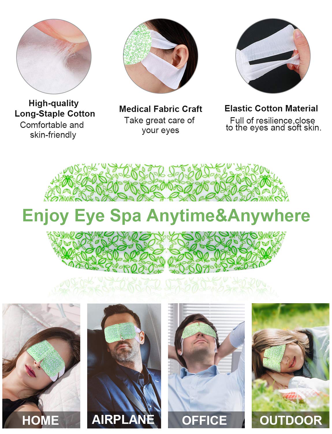 16 Packs Steam Eye Mask for Dry Eyes- Disposable Moist Heating Compress Pads for Sleeping, Relief Eye Fatigue : Beauty
