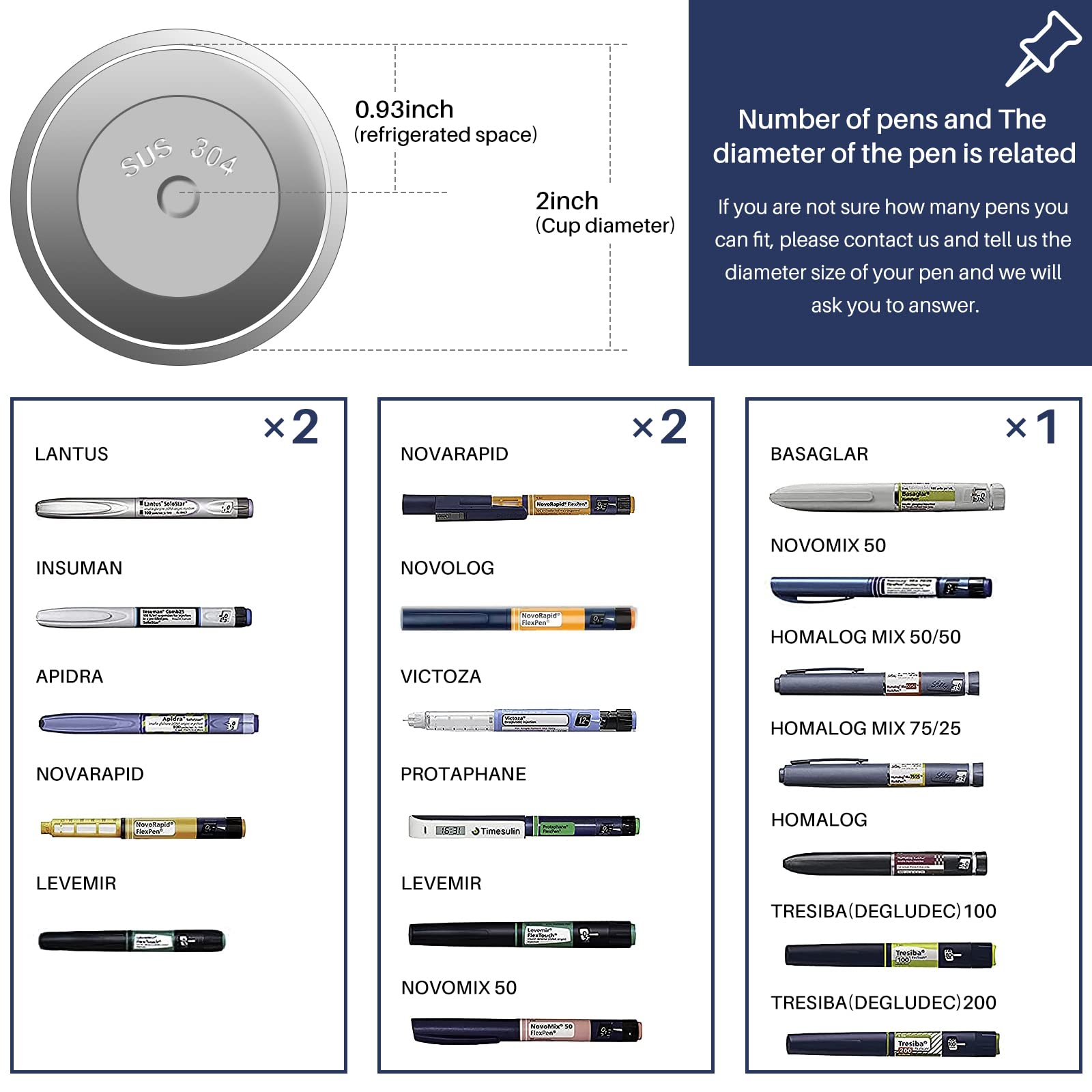 48H Insulin Pens Cooler Travel Case TSA Approved Diabetic Medicine Travel Cooler, Portable Insulin Medical Cooler - Silvery