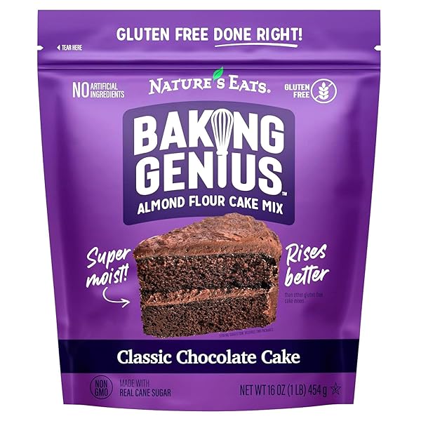 NATURE’S EATS BAKING GENIUS CLASSIC CHOCOLATE CAKE ALMOND...