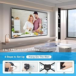 Portable Projector Screen with Stand, Outdoor Movie