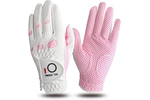 Amy Sport Golf Gloves Women Left Hand Right All Weather Rain Grip Value 2 Pack, Ladies Soft Pink Glove Lh Rh Both Hand Fit Size Small Medium Large XL