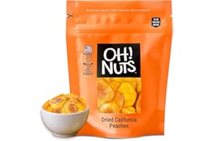 Oh! Nuts Dried Peaches California - 2 LB - Dried Fruit Slices - No Sugar Added - Packed in New York Zip-Seal Bag for Exceptional Freshness