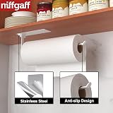 niffgaff White Under Cabinet Paper Towel Holder Stainless Steel 12.2in view 2