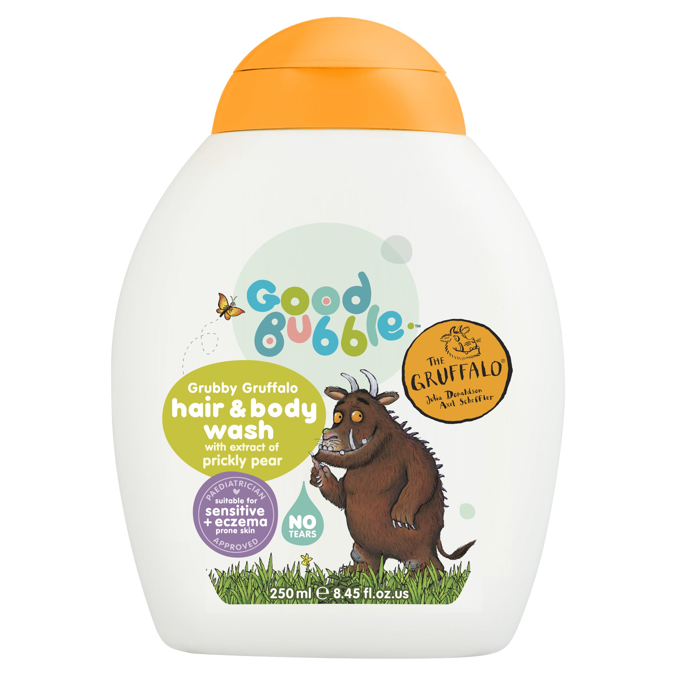 Good Bubble The Gruffalo Kids 2-in-1 Hair & Body Wash (250ml) - Tear-Free, Sulphate-Free with Prickly Pear - Dermatologist & Paediatrician Approved for Sensitive & Eczema-Prone Skin