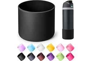 Diumepo Silicone Boot for Owala 24 oz Water Bottle, Anti-Slip Protective Sleeve for Owala Twist & FreeSip & Flip Stainless Steel Water Bottle, Boot Bottom Base for Owala (Black)