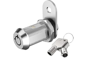 Jayseon 1 Pack Cabinet Locks with Keys, Cabinet Cam Locks 1-1/8" Keyed Alike, RV Compartment Storage Lock for Storage Door Mailbox Toolbox Lock, Zinc Alloy