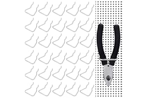 HOTOP 30 Pieces Pegboard Plier Holders, Stainless Steel Double Loop Pegboard Hooks Accessories Shelving Display Organizer Hooks for Shop Store Supermarket