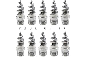 Beduan 1/2" Male Spiral Cone Atomization Nozzle Stainless Steel(316) Dust Remove Atomized Sprayer for Gas Cooling, Washing, Fire Proof (Pack of 10)
