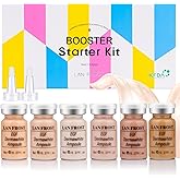 BB Facial Glow Serum Foundation Starter Kit Combined With Niacinamide and Peptides To Even Skin Tone Anti-Aging Set, 0.27oz 6 Vials Color Changing Foundation