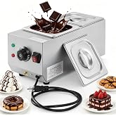 Dyna-Living Chocolate Melting Pot 2-Tanks Chocolate Tempering Machine | 1000W Chocolate Melter Pot for Melting Chocolate Candy, Electric Chocolate Warmer Pot for Home, Easy to Clean