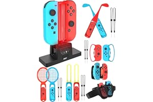 BELOPERA Switch Sports Accessories Bundle, 21 in 1 Upgraded Switch Sports Accessories Bundle for NinTendo Switch/OLED Sports Accessories 2023