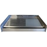 Sizzle-Q SQ180 100% Stainless Steel Universal Griddle with Even Heating Cross Bracing for Charcoal/Gas Grills, Camping, Tailg