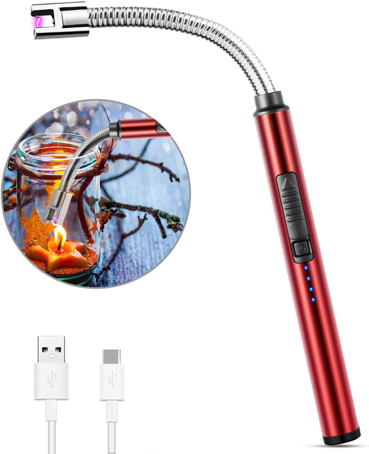 MOSUO Candle Lighter, Rechargeable Electric Arc Lighter Ignition