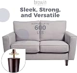 Btowin 6 Inch Solid Wood Furniture Legs 4Pcs Walnut with Threaded M8 Bolts view 5