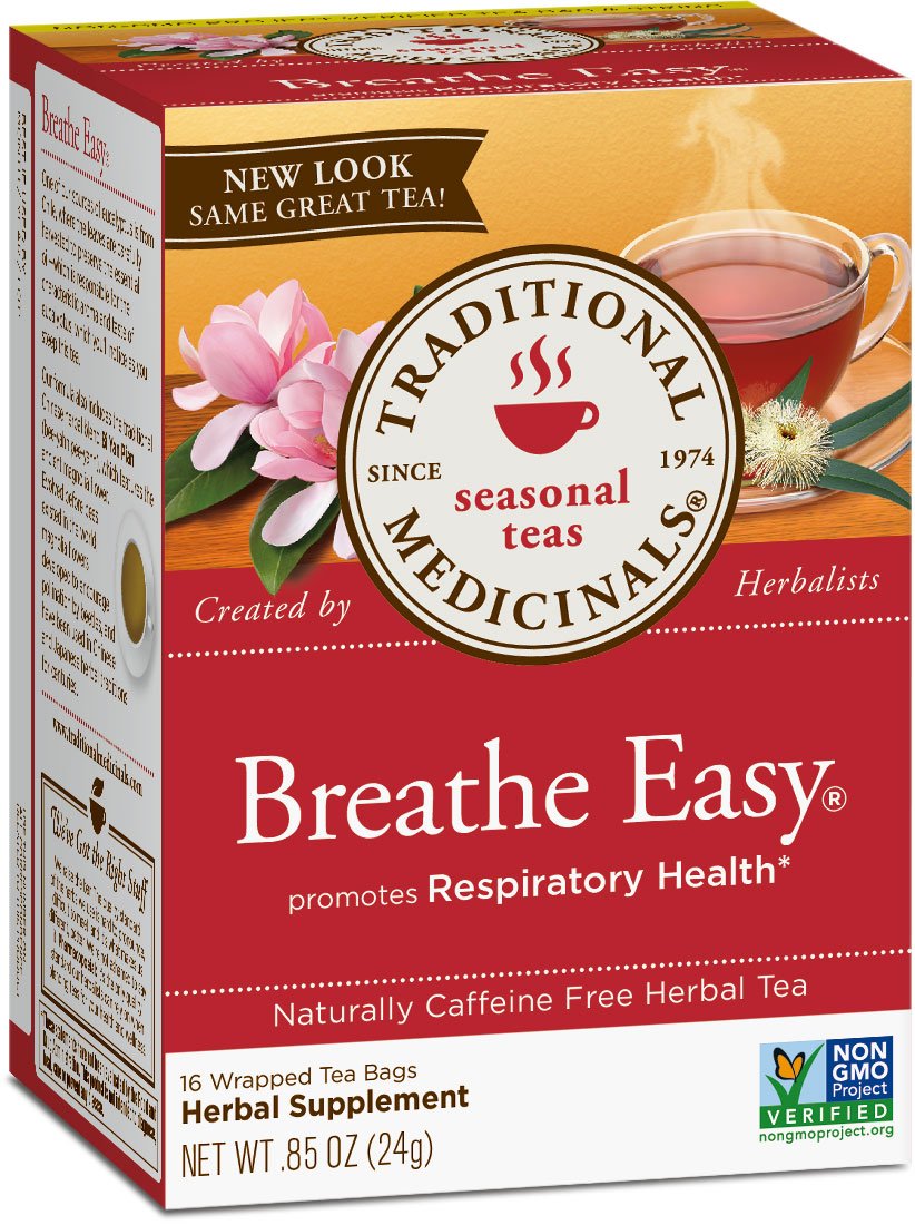 Traditional Medicinals Breathe Easy Tea, 16 Tea Bags (Pack of 6