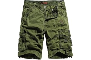 OCHENTA Men's Loose Fit Cargo Shorts with Multi Pockets