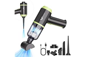 helloleiboo Mini Vacuum Cleaner 8000PA Handheld Vacuum Cordless 3 in 1 Portable Car Vacuum Rechargeable Handheld Car Vacuum Cleaner Dust Collector Blower Hand Pump for Car Home Office Pet（Green）