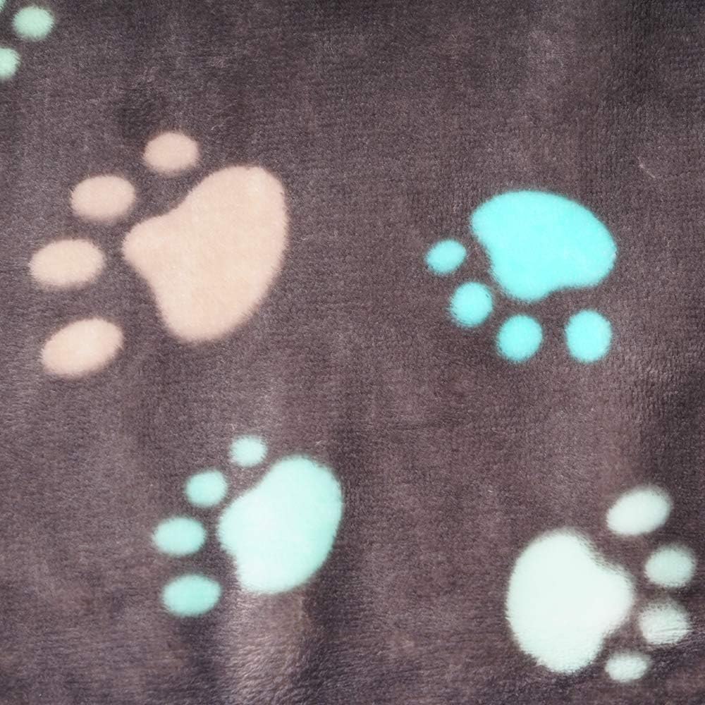 Luciphia Blankets Super Soft Fluffy Premium Fleece Pet Blanket Flannel Throw for Dog Puppy Cat Grey Paw Medium(32"x40") : Pet Supplies