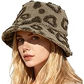 Skdgih Winter Faux Fur Bucket Hat – Fluffy Furry Winter Hats for Women, Soft Mongolian Bucket Hats for Woman Men