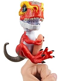 WowWee Untamed T-Rex by Fingerlings &ndash; Ripsaw (Red) -Interactive Collectible Dinosaur