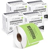 HOUSELABELS Compatible DYMO 30256 Green Shipping Labels (2-5/16" x 4"), Strong Permanent Adhesive, Compatible with DYMO LW 450, 4XL, Rollo & Zebra Desktop Printers, 4 Rolls /1200 Labels