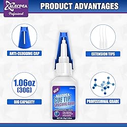 ALECPEA Quick Dry Pool Cue Tip Glue, 30g Glue for