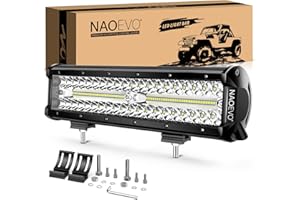NAOEVO 12 inch LED Light Bar, 300W 30000LM LED Offroad/Driving/Fog Lights LED Bar, Spot Flood Combo Beam LED Work Lights for 