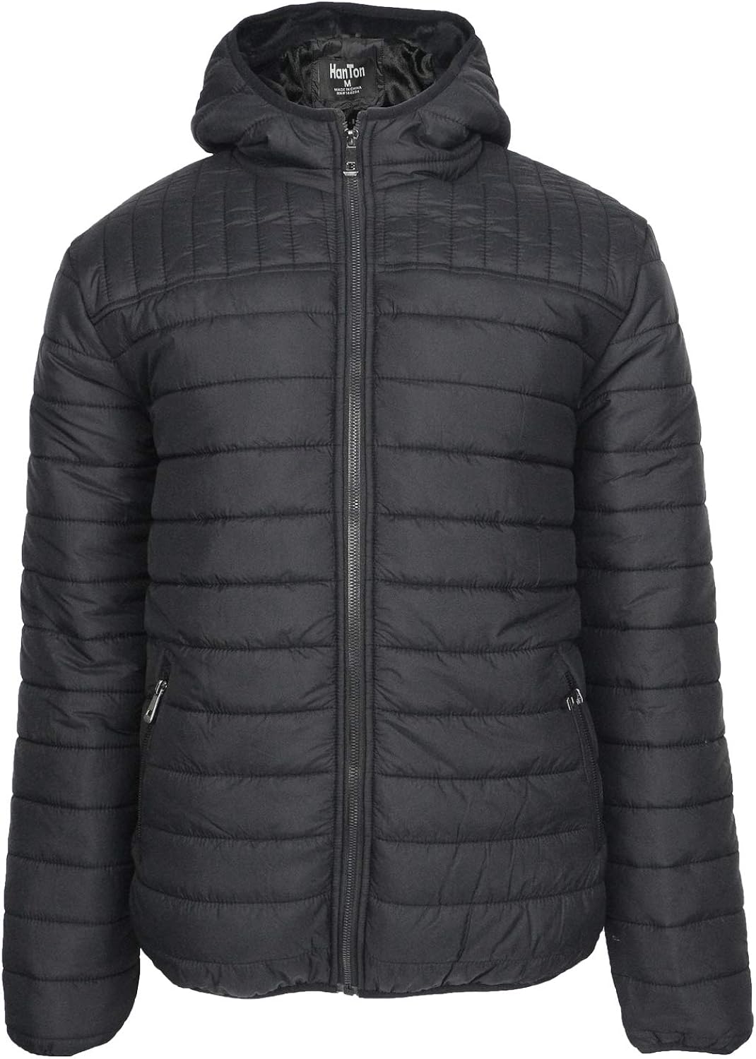 Leehanton Men's Hooded Packable Jackets Lightweight Insulated Puffer