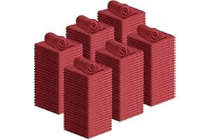 Avalon Towels Cotton Shop Rags – (Pack of 150) Size 12x14 Inches Cleaning Rags – Absorbent Shop Towels and Multipurpose Cleaning Towels for Automobiles, Industries, Garage and Homes (Red)