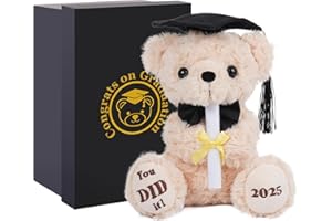Numyawl Class of 2025 Graduation Bear - Graduation Gift Teddy Bear, Stuffed Plush Toy with Cap & Certificate, High School Graduation Gifts for Boys & Girls - Grad Bear Gift 2025-8 Inch| You DID it！