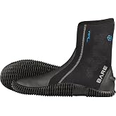 Bare 7MM S-Flex Boot | Neoprene | Made for diving &amp; snorkeling in cooler water temps | Easy to put on with zipper and wide gusset | Thick rubber sole for protection | Comfortable | Unisex
