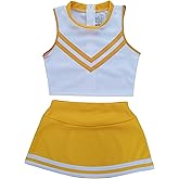 Total 2550 Girls' Kids Children Dress Cheerleader Costume Uniform Cheerleading Outfit Halloween V-Stripes