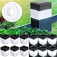 Hicarer 12 Pack Solar Fence Post Cap Lights 2in x 2in Solar Post Cap Lights Solar Fence Lights for Garden, Solar Post, Cap Lights, LED Fence, Street Light, Gazebos, Street Wall (White Light)