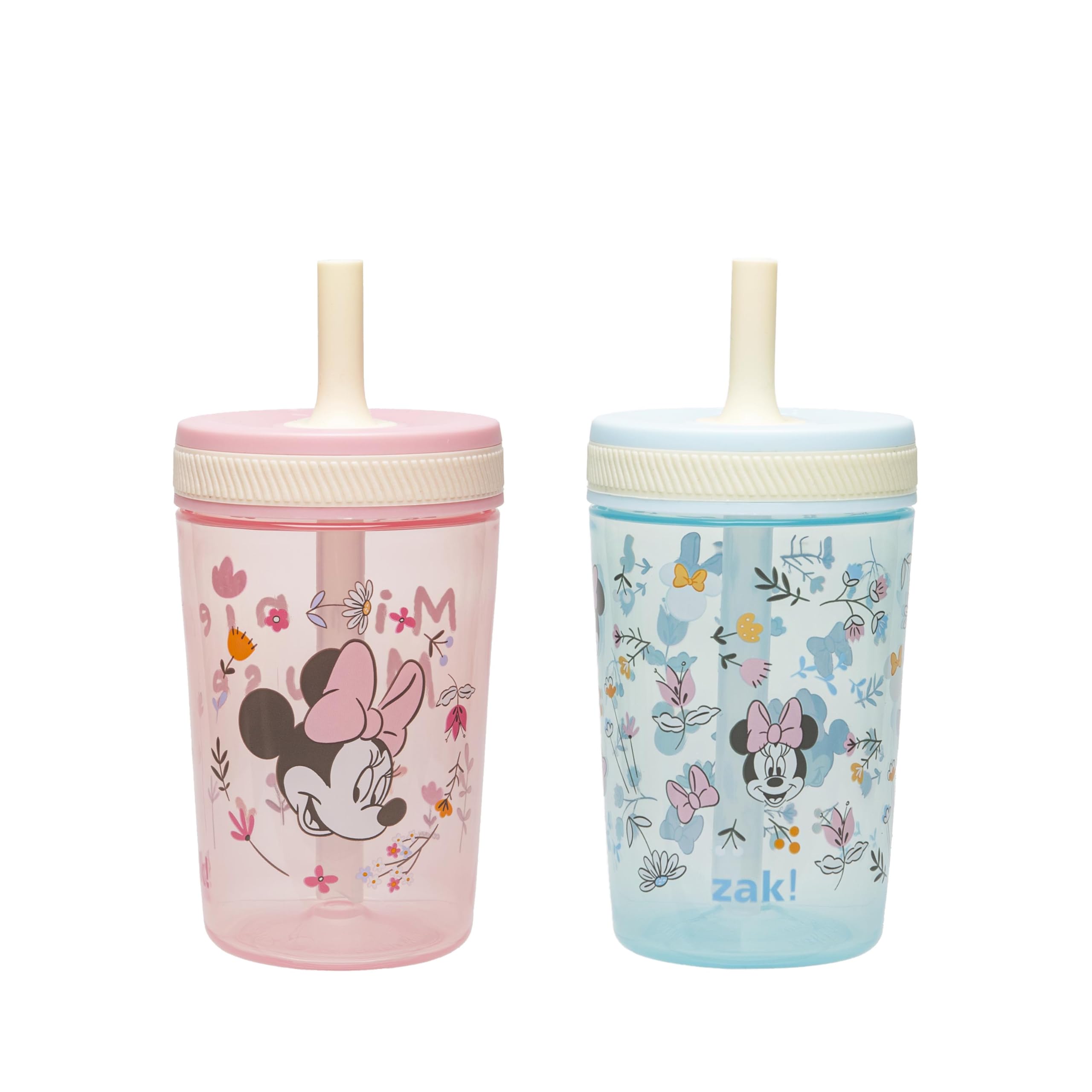 Photo 1 of Zak Designs Disney Minnie Mouse Kelso Toddler Cups For Travel or At Home, 15oz 2-Pack Durable Plastic Sippy Cups With Leak-Proof Design is Perfect For Kids (Minnie Mouse)