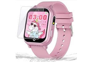 COSJOYPE Kids Waterproof Smart Watch Gift for Girls Age 5-12, 32 Games HD Touchscreen Kids Watch with Dual Camera Video Music Player Pedometer Flashlight 12/24 hr Toys Birthday Gifts for Girls Ages 6 7 8 9