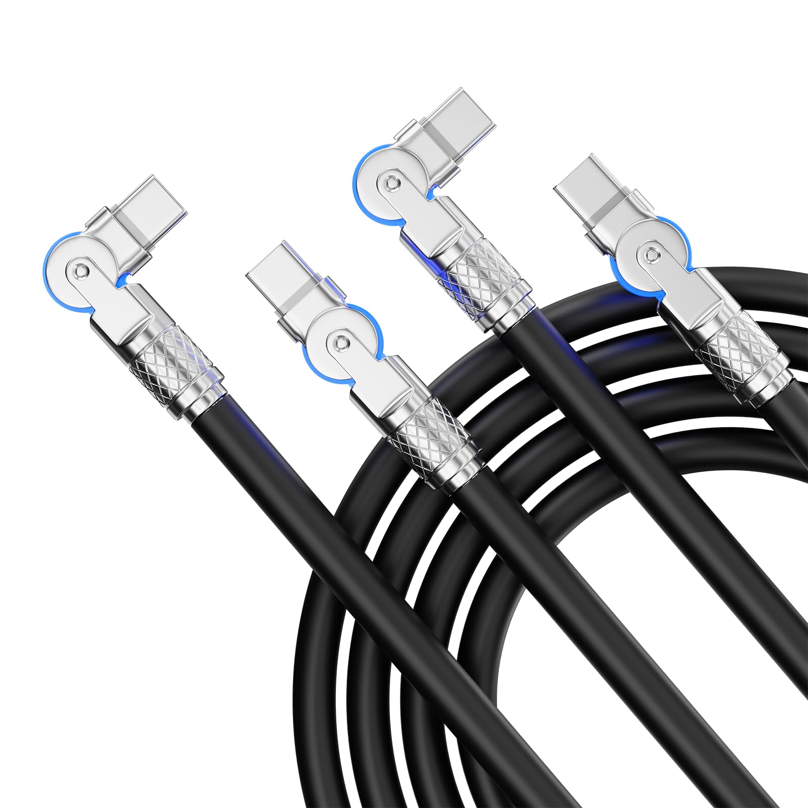 Photo 1 of 140W USB C Charger Cable - Universal Type C Charger Fast Charging Cord[2pack,6.6ft] for iPhone 16/16 Plus/16 Pro/16 Pro Max/iPad Pro/Air/Mini,MacBook,Samsung Galaxy S24/Ultra,Switch,Pixel,PS5?Black?