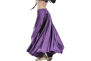 MUNAFIE Metallic Praise Dance Skirt Belly Dance Skirt Satin Skirts Satin Maxi Skirt Folklorico Skirt Dance Skirts for Women