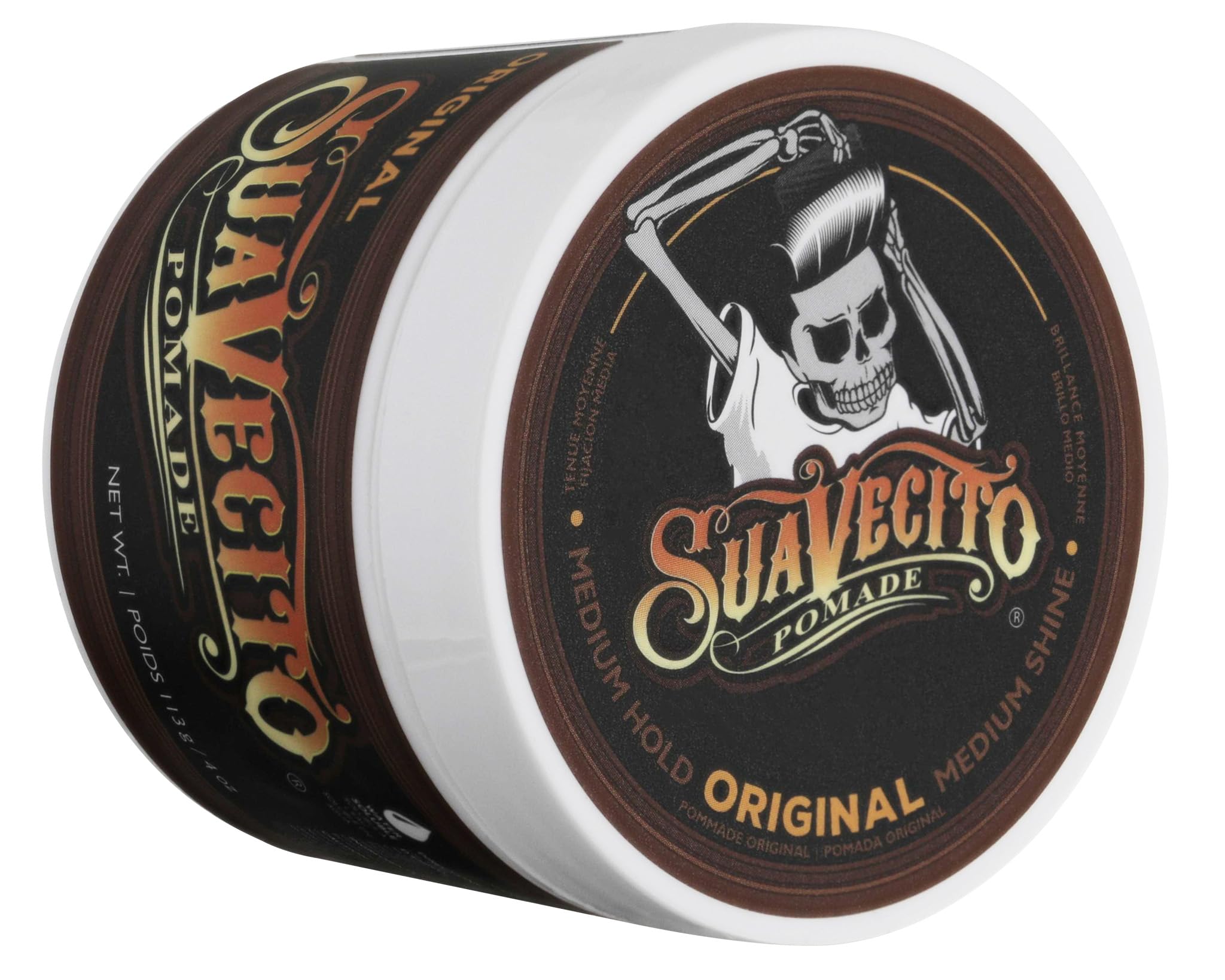 Suavecito Pomade For Men - Medium Hold Shine Water Based oz Pack Wax Like Flake All Day Hair Free Gel Hairstyles Easy To Wash Out