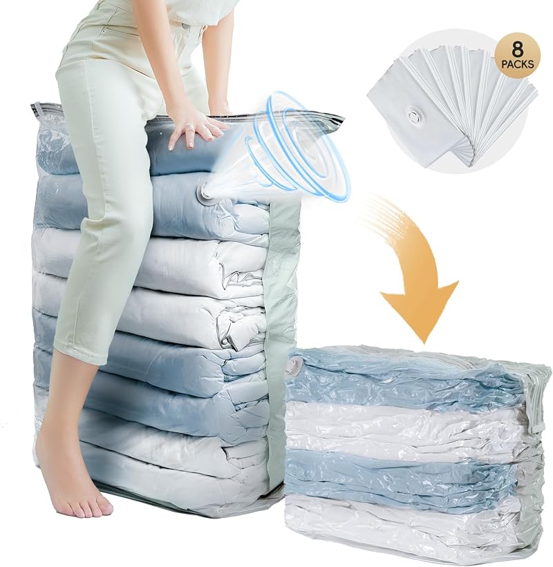 TAILI Extra Large Vacuum Storage Bags Cube 8 Jumbo 3-5 Quilts Duvets