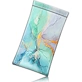 FINTIE Soft Eyeglasses Case with Cleaning Cloth, Portable Squeeze Top Vegan Leather Glasses Pouch, Sunglasses Eyewear Bag