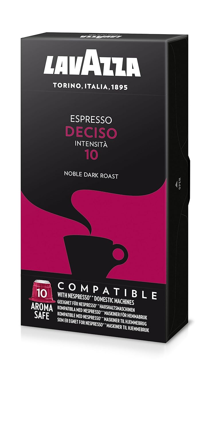 Lavazza Nespresso Compatible Deciso Coffee Capsules (1 Pack of 10