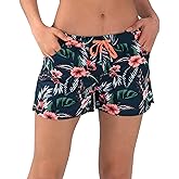Actleis Womens Swim Shorts UPF50+ Board Shorts Quick Dry Beach Shorts Drawstring Sports Summer Bottom