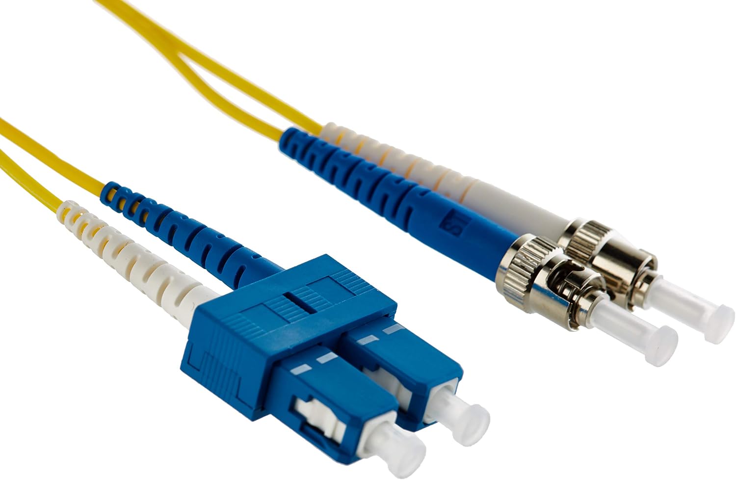 LINK Fiber Optic Cable SC A ST SINGLEMODE DUPLEX UPC MT.1, Yellow