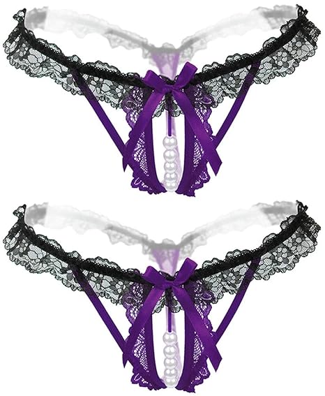 In One Clothing Ouvert Strings Damen Perlen - Open Back Lace Strings im 2er Pack