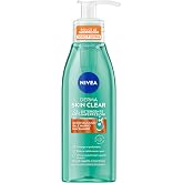 NIVEA Derma Skin Clear Facial Cleansing Gel 150 ml (5.07 fl oz) &ndash; Daily Face Wash with Salicylic Acid, Sea Salt &amp; Niacinamide &ndash; Thoroughly Cleanses, Removes Excess Oil &amp; Impurities