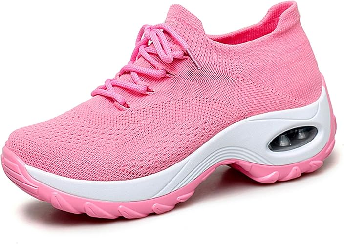 Amazon Rima ウォーキングシューズ レディース スリッポン ローファー スニーカー ランニング 厚底 エアクッション アウトドア ニット ストレッチ 超軽量 船型底ナースシューズ 美脚 看護師 作業靴 安全 作業靴 ナースシューズ