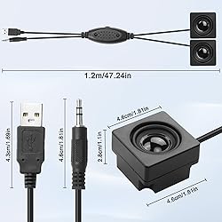 XMSJSIY Mini Computer Speaker for Desktop PC 3.5mm